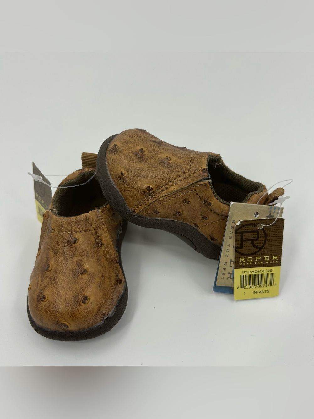 NWT Roper Cotter Infant Brown Slip-On Shoes